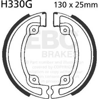 Auto-moto Sada brzdových čelistí EBC H330G drážkovaný včetně pružin