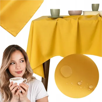 ubrus Ubrus Odolný vůči Skvrnám na Stůl Hladký Univerzální 120x260 SURBO Hořčicový