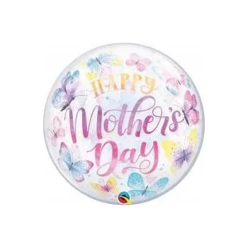 Balónek Fóliový balónek "Happy Mothers Day - Motýli", Qualatex, 56 cm, ORB