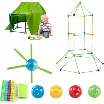 ostatní stavebnice STAVEBNICE TRUBIČKY SLÁMKY STAN SADA NA STAVĚNÍ ZÁKLADNY 175 KUSŮ