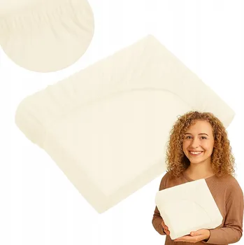 Prostěradlo Prostěradlo s gumou 200x220 cm jersey 100% Bavlna česká kvalita ecru