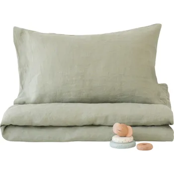 Povlečení Linen Tales Dětské lněné povlečení - Sage-140x200 / 50x70 cm