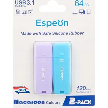 USB flash disk USB flash disk Espe 2 kusy 64 GB USB 3.1, vícebarevný