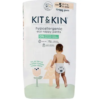 Plenkové kalhoty Pleny Kit&Kin Plenkové Kalhotky 5, 10 ks