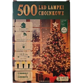 Vánoční dekorace Vánoční osvětlení na stromeček 15,5 m 500 LED světýlek teplá bílá 8 režimů + dálkové ovládání (1)
