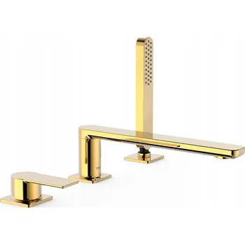 Vodovodní baterie Vanová baterie na okraj vany TRES Loft-Colors zlatá
