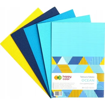 Barevný papír Vlnitá lepenka A4 Happy Color 5 listů
