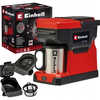 Kávovar Kávovar kombinovaný (tlakový a překapávací) Einhell Te-Cf 18 Li-Solo 0 W červený