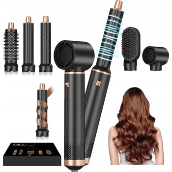 Fén Sada 5v1 - Fén na vlasy s kulmou a kartáčem na rovnání
