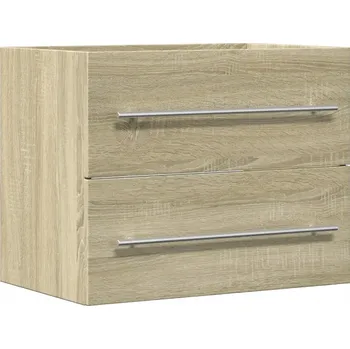 Koupelnový nábytek Skříňka pod umyvadlo závěsná, dub sonoma, 60x38,5x48 cm, dřevotříska