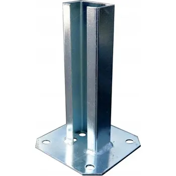 Příslušenství pro plot Patka sloupku panelového plotu, základna 60x40 pozink