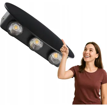 Nástěnné svítidlo Venkovní nástěnné svítidlo Italux černé, integrovaný LED zdroj 6 W