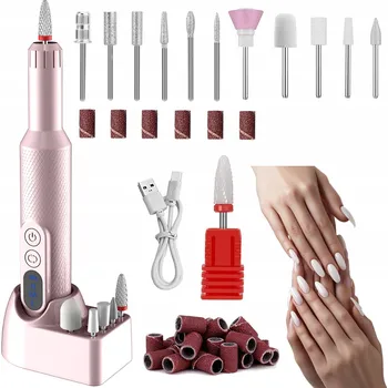 FRÉZKA NA NEHTY PROFESIONÁLNÍ BEZDRÁTOVÁ SADA Růžová