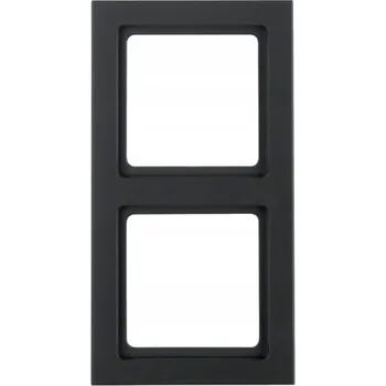 Elektrická zásuvka Dvojitý Rámeček Berker černý