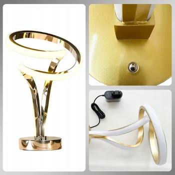 Lampička LED STOLNÍ LAMPA ŠETRNÁ K OČÍM, HLINÍKOVÁ, TVAR RŮŽE, RGB SVĚTLO