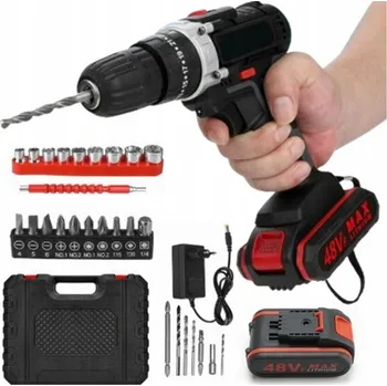 VRTAČKA AKU ŠROUBOVÁK 48V AKU LI-ION 2 BATERIE PŘÍKLEPOVÁ FUNKCE