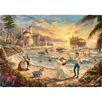 Puzzle Schmidt PQ Puzzle 1000 THOMAS KINKADE Malá mořská víla Svátek lásky Disney