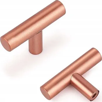 Obraz Úchytky na skříňky a zásuvky, knopky kartáčované 50mm 12 Ks barva Růžové zlato