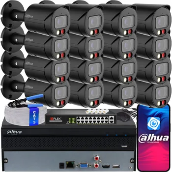 Bezpečnostní kamera Sada IP monitoringu 16x IPC-HFW2849S-S-IL-0280B-BLACK Kamery 8Mpx Dahua