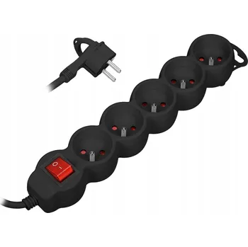 Napájecí kabel Prodlužovací Kabel kabel s plochou zástrčkou 3 m Zásuvková Lišta 5 g