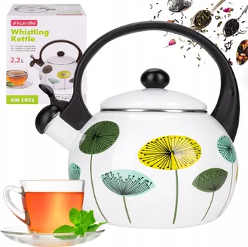 Varná konvice Konvice tradiční ocelová smaltovaná Kamille 2,2 l vícebarevná