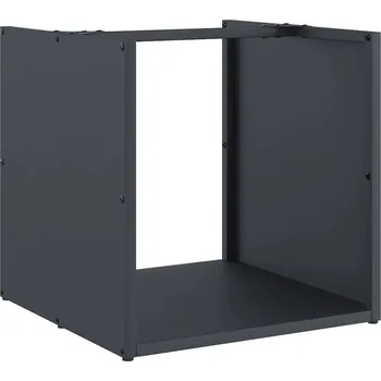 Stojan na palivové dřevo, antracitový, 40 x 40 x 40 cm, ocel válcovaná za studena