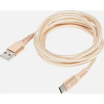 Datový kabel Kabel Sologic USB - USB-C 1,5 m zlatý