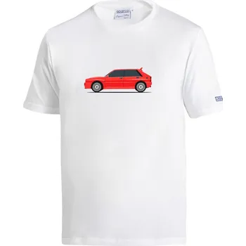 Pánská móda Sparco Tričko Lancia HF Delta Integrale Bílá / Červená XXXL