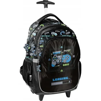 Školní batoh Školní batoh vícekomorový Paso černý, modrý, vícebarevný