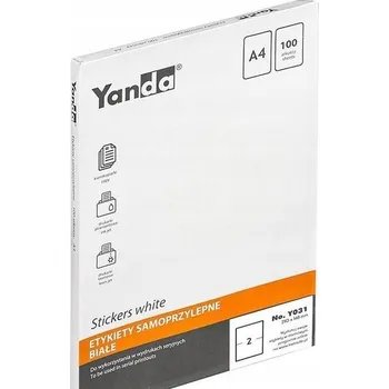 Speciální papír Samolepicí etikety YANDA A4 100 listů 210x148 mm/2