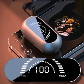 Sluchátka BEZDRÁTOVÁ SLUCHÁTKA S KLIPSEM ZA UCHO, KOSTNÍ VEDENÍ ZVUKU A DISPLEJ