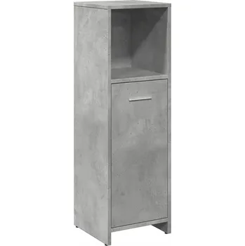 Koupelnový nábytek Koupelnová skříňka 30 x 30 x 95 cm, šedá betonu, 3 přihrádky, 1 dvířka