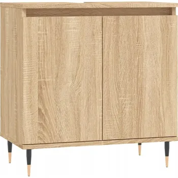 Koupelnový nábytek Koupelnová skříňka dub sonoma 58 x 33 x 60 cm s železnými nožičkami