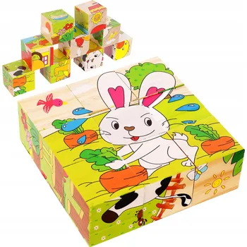 ostatní stavebnice LT321 LANDTOYS DŘEVĚNÉ STAVEBNICE PUZZZ 6V1