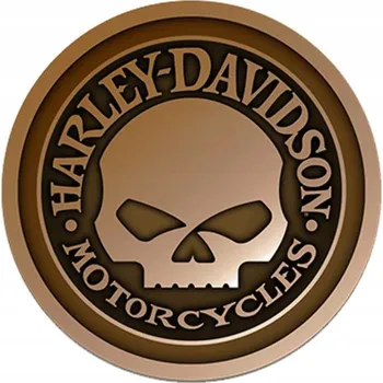 autokoberec Kožená nášivka Harley-Davidson Willie G. imitace kůže 76 mm