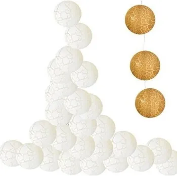 Vánoční dekorace Světelný řetěz Springos 210 cm na baterie, bílý