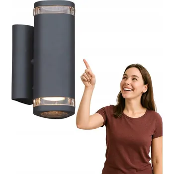 Venkovní osvětlení Nástěnné svítidlo Italux šedé GU10 35 W