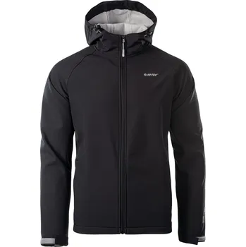 Pánská softshellová bunda Pánská Softshellová bunda HI-TEC NARMO 99843-STR L/MI CHIP – Černá XL