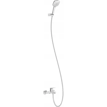 Vodovodní baterie Nástěnná vanová a sprchová baterie s jednou pákou Tres CONIGO, stříbrná