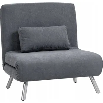 Pohovka Pohovka Homcom 80 x 75 cm samet šedá