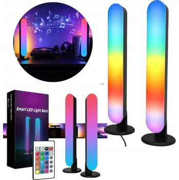 Stojací lampa 2x INTELIGENTNÍ LED PÁSKY / SVĚTLA K TV, PC, RGB LED LAMPA NA STŮL PRO HRÁČE