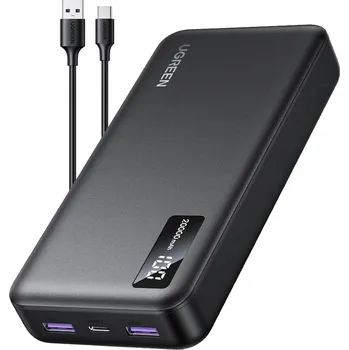 Powerbanka Powerbanka UGREEN PB312 20000mAh 20W, 3 nabíjecí porty, 2 x USB-A + USB-C
