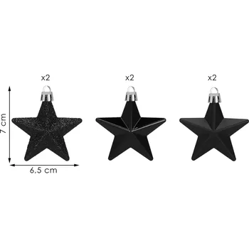 Springos CA1148 VÁNOČNÍ OZDOBY HVĚZDIČKY 6 KS.