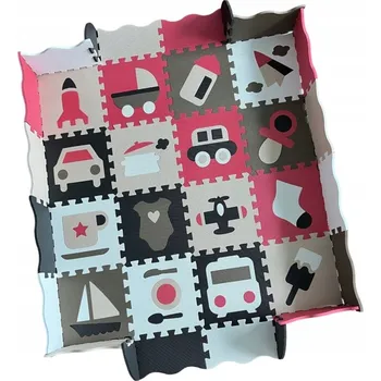 Hrací deka PĚNOVÁ PODLOŽKA VELKÁ EDUKAČNÍ SKLÁDACÍ OBOUSTRANNÁ VOZIDLA OHRÁDKA WOOPIE BABY