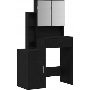 Toaletní stolek Toaletní Stolek se zrcadlem, černý dub, 80 x 35 x 132 cm