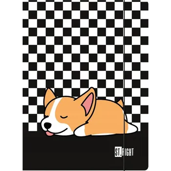 ST.RIGHT DESKY S GUMOU NA VÝKRESY A4 ŠACHOVNICE SLEEPY CORGI