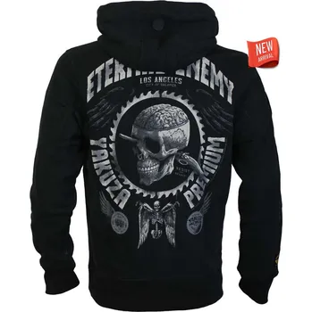 Pánská mikina Yakuza Premium Selection Mikina s kapucou Yakuza Premium 4025A ETERNAL ENEMY - černá Velikost: 2XL