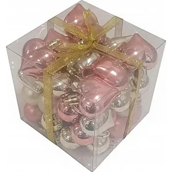Vánoční dekorace Vánoční Baňky Na Stromeček Nerozbitné vánoční ozdoby na stromeček, 50 Kusů 455/9