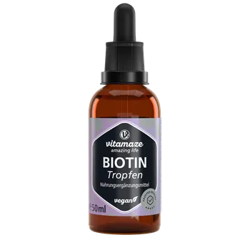 Doplněk stravy Biotinové kapky 450 µg, 50 ml, veganské