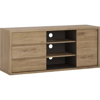 Televizní stolek TV stolek Shetland - Meble Wojcik Dub Shetland / Šedá 136x59.3 cm